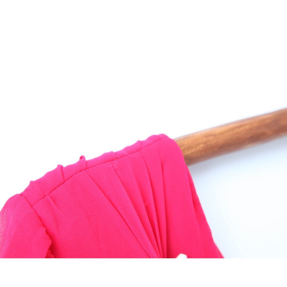 Badgley Mischka Fuchsia Pleated Gown Size 10 - Picture 10 of 10